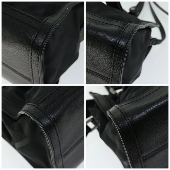 BURBERRY Hand Bag Nylon Leather 2way Black Auth ep3476 - Picture 14 of 16